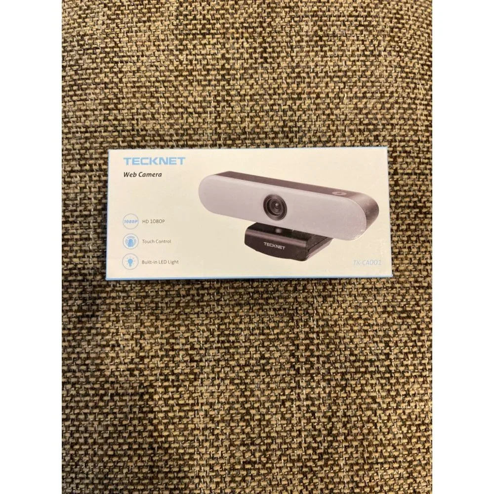 Tecknet Web Camera TK-CA001 HD 1080P w/Microphone LED Light Touch Control